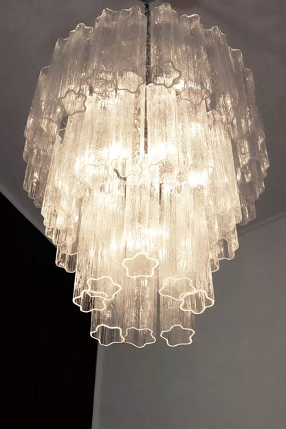 Art Venetian Clear Glass Tube Chandelier - view 14 | everlamps