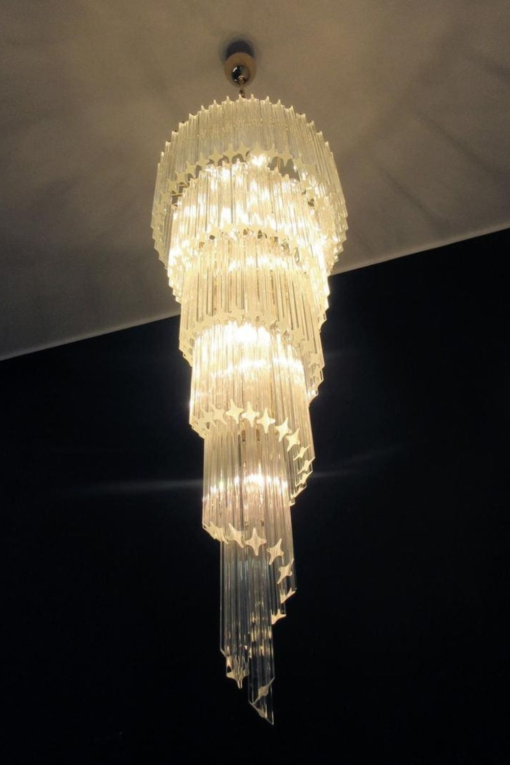 Venini Art Spiral Crystal Chandelier - view 4 | everlamps