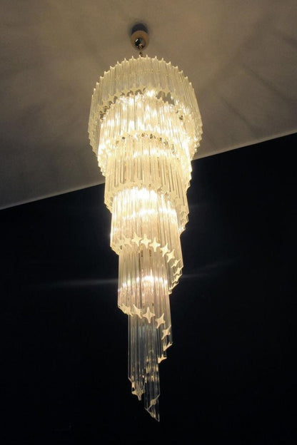 Venini Art Spiral Crystal Chandelier - view 4 | everlamps