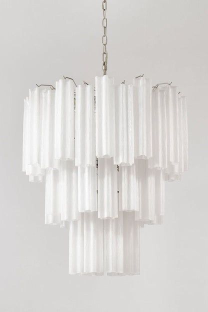 Three-tier Art frosted white glass chandelier - view 7 | everlamps