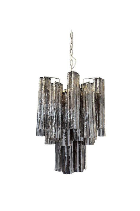 Vintage Smoked Glass Tube Chandelier | everlamps