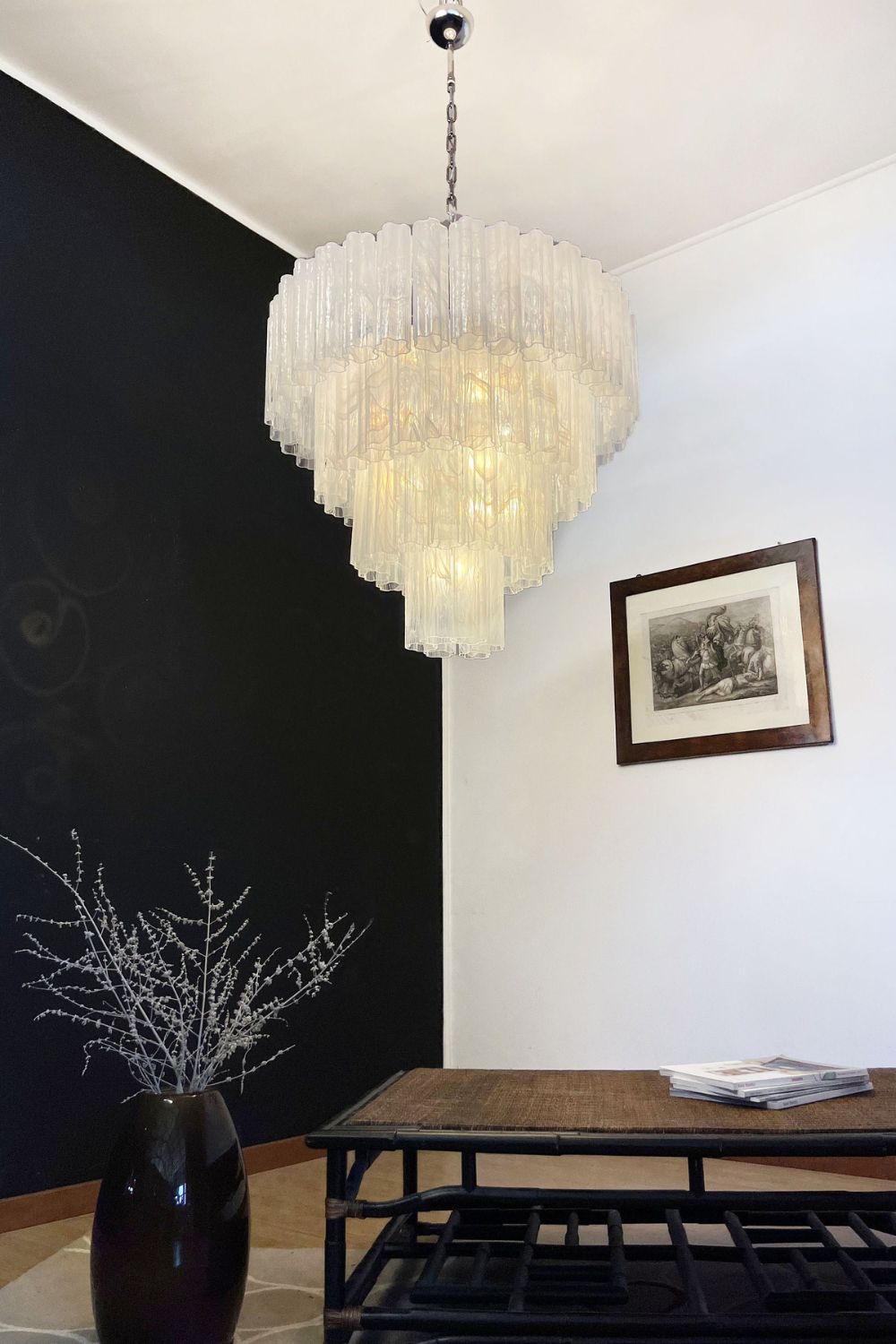 Art White Glass Tube Chandelier – 78 Pieces - view 3 | everlamps