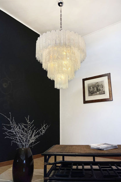 Art White Glass Tube Chandelier – 78 Pieces - view 3 | everlamps