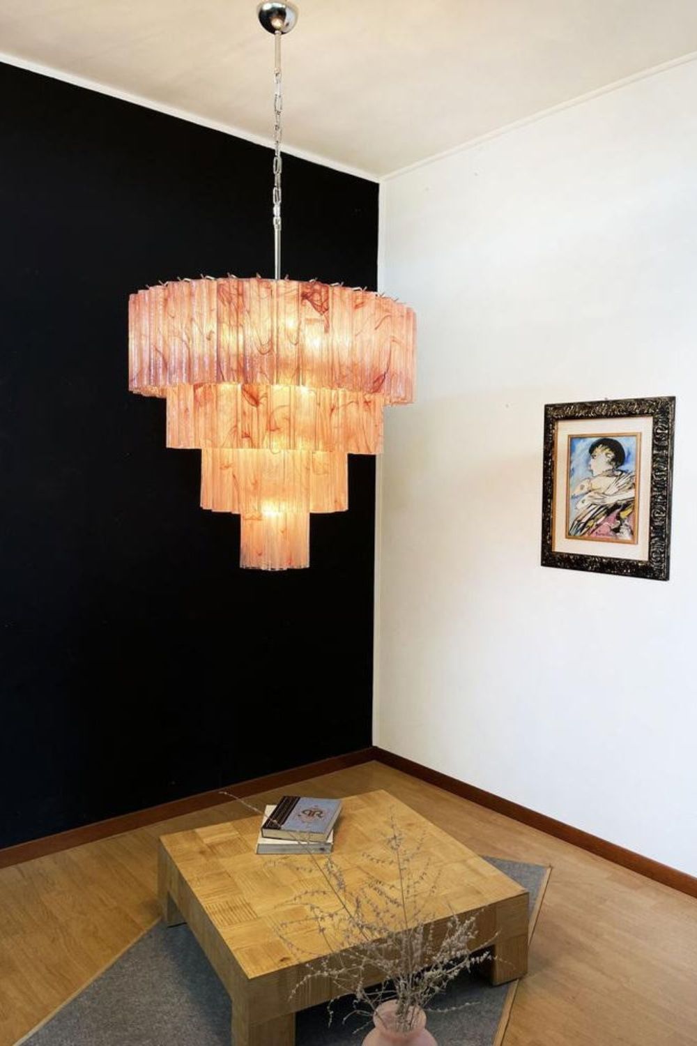 Art red cloud glass multi-layer chandelier - view 2 | everlamps