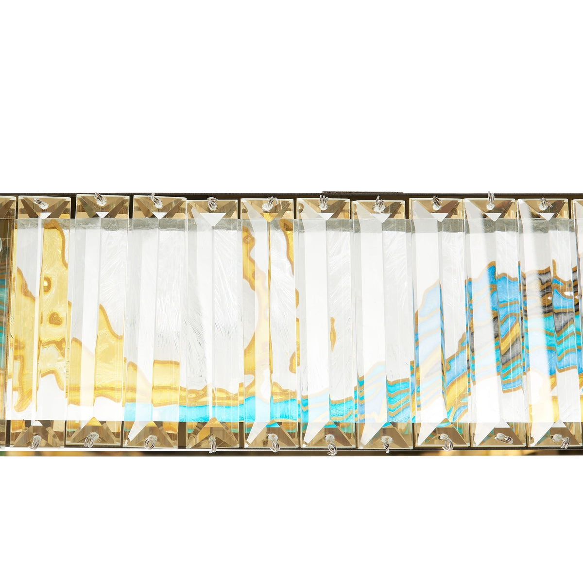 Marin Oval Colorful Crystal Chandelier Lighting 42“