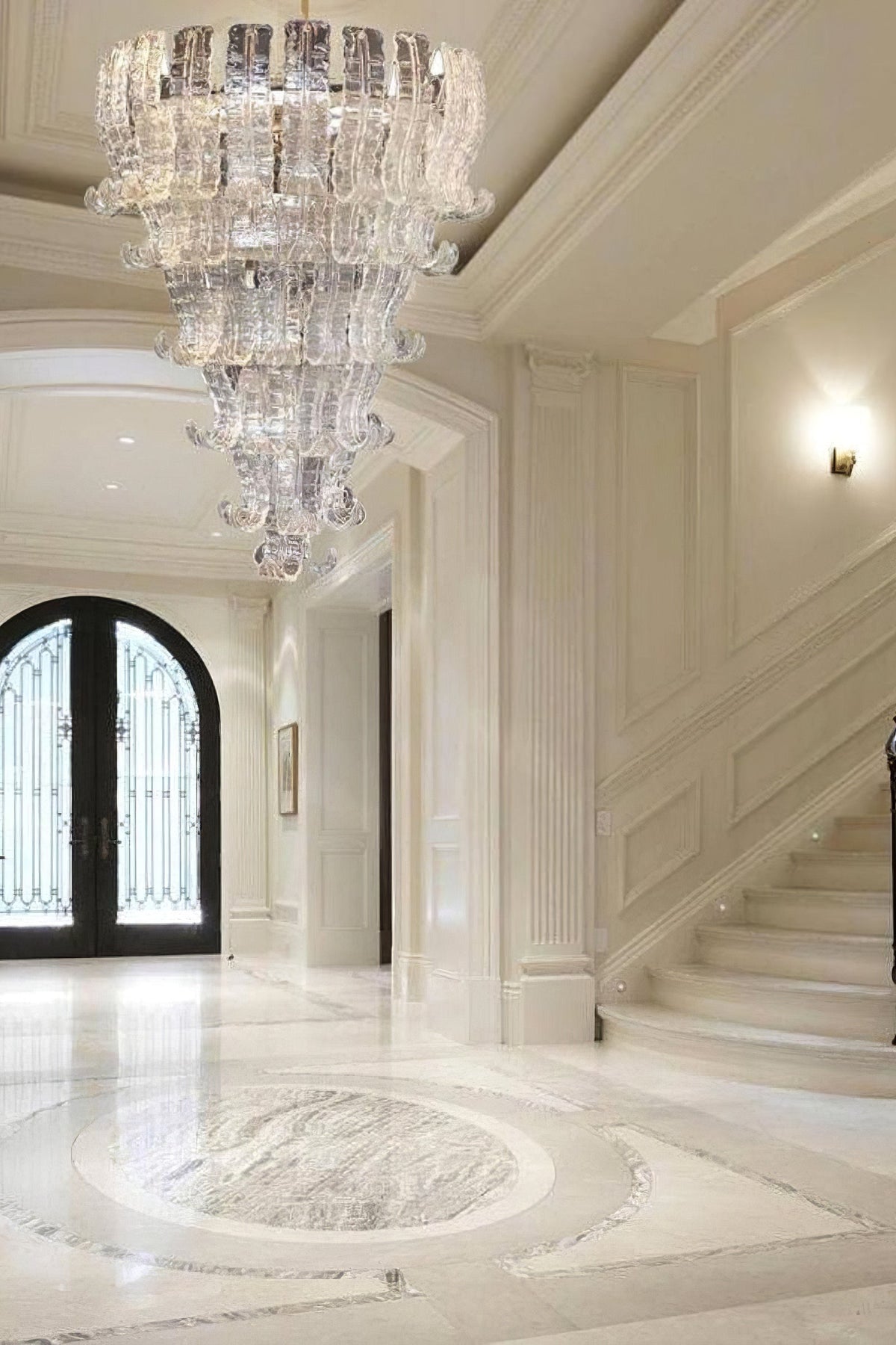 Grand Art Felci Leaf Glass Chandelier - view 5 | everlamps