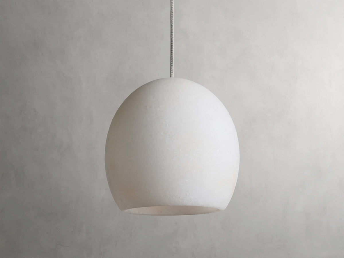 Ewen Natural Alabaster Single Pendant Light 5.5"D