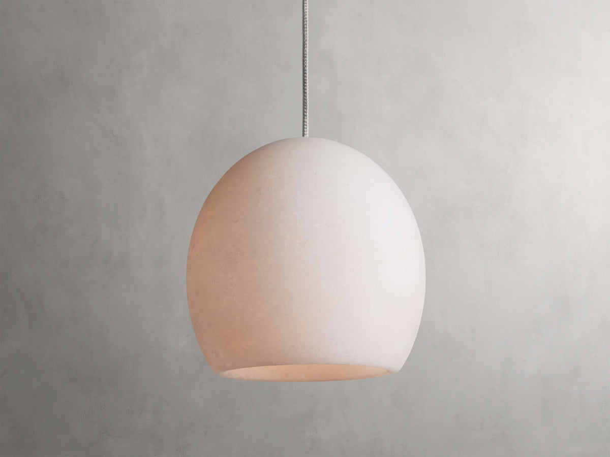 Ewen Natural Alabaster Single Pendant Light 5.5"D