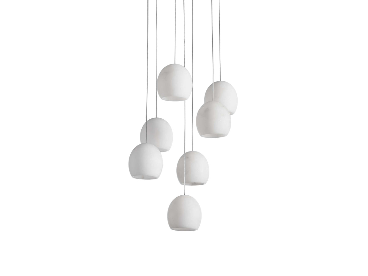 Ewen Natural Alabaster Round Chandelier 48"W