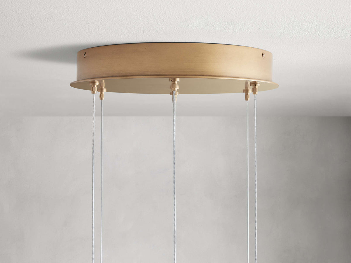 Ewen Natural Alabaster Round Chandelier 48"W
