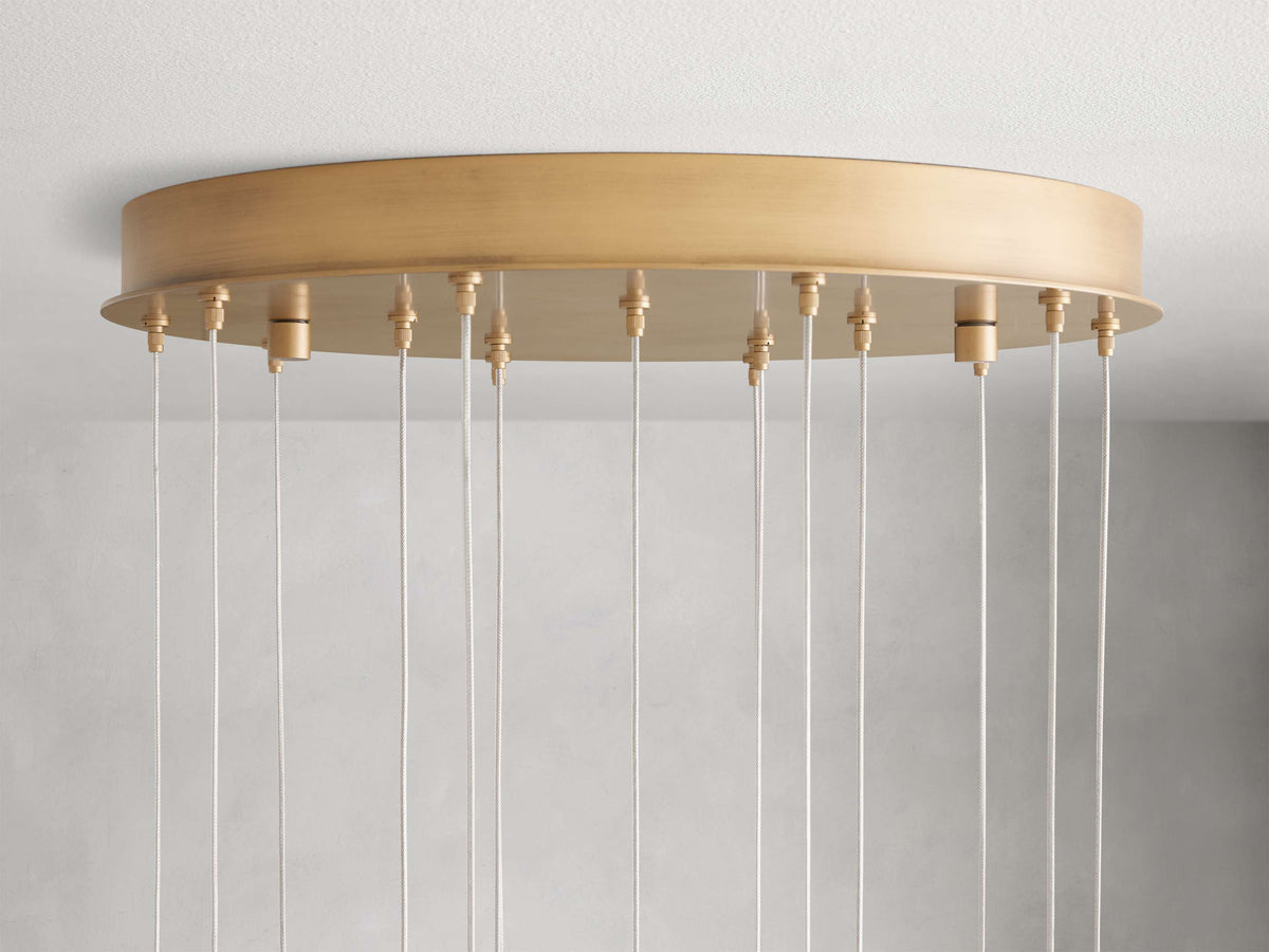 Ewen Natural Alabaster Round Chandelier 48"W
