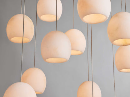 Ewen Natural Alabaster Round Chandelier 48"W