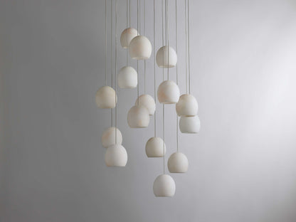 Ewen Natural Alabaster Round Chandelier 48"W
