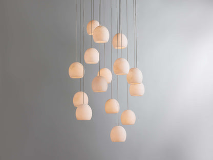 Ewen Natural Alabaster Round Chandelier 48"W