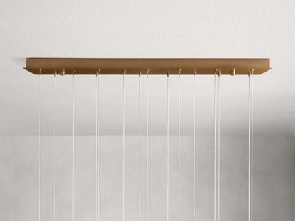 Ewen Natural Alabaster Rectangular Chandelier 48“W 54”W