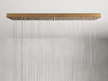 Ewen Natural Alabaster Rectangular Chandelier 48“W 54”W