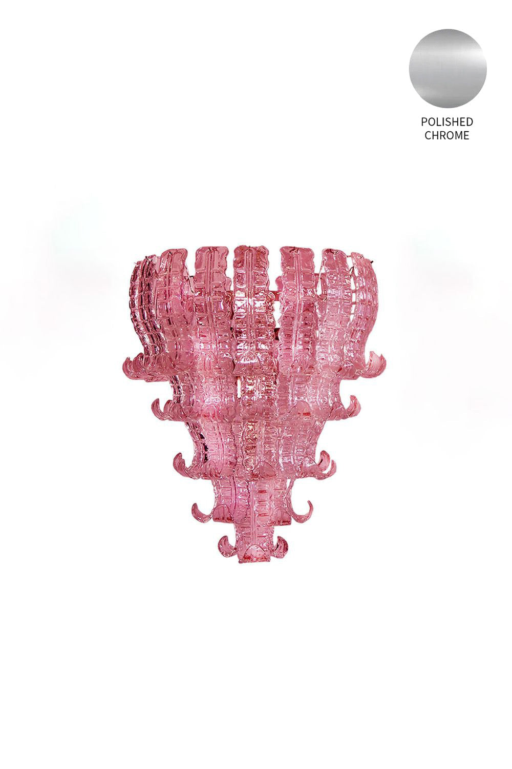 Art pink glass Felci chandelier - view 14 | everlamps