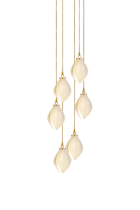 Gold Stem Ceramic Flower Chandelier | everlamps