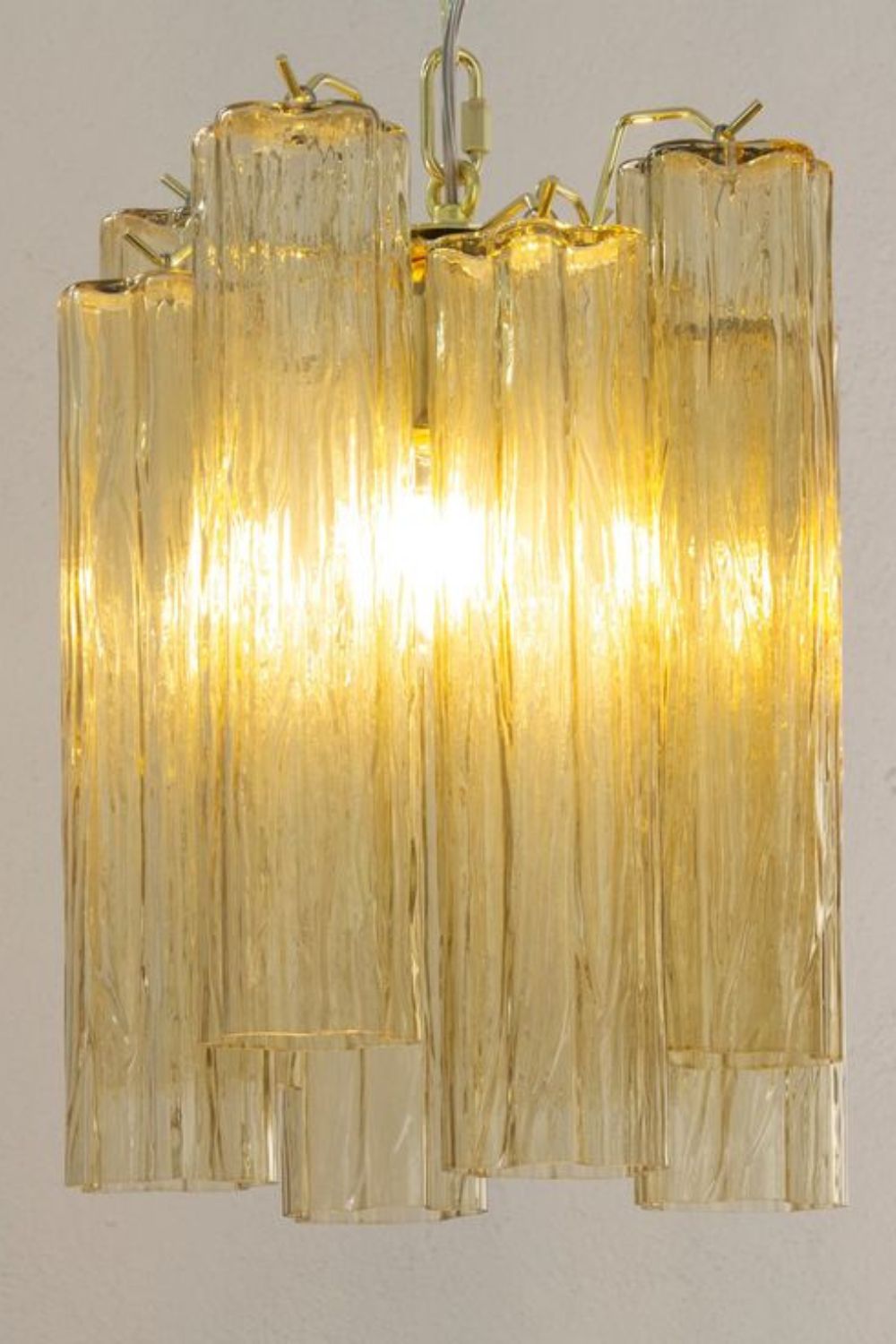 Italian Amber Art Tronchi Glass Pendant Light - view 3 | everlamps
