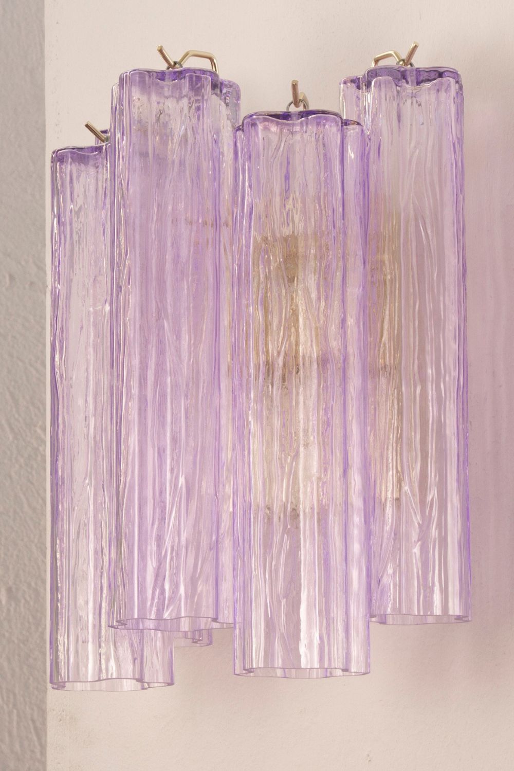 Handcrafted Art Violet Glass Wall Lamp - view 5 | everlamps