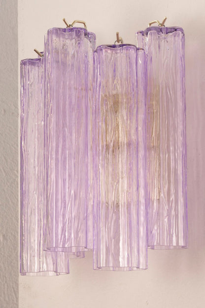 Handcrafted Art Violet Glass Wall Lamp - view 5 | everlamps