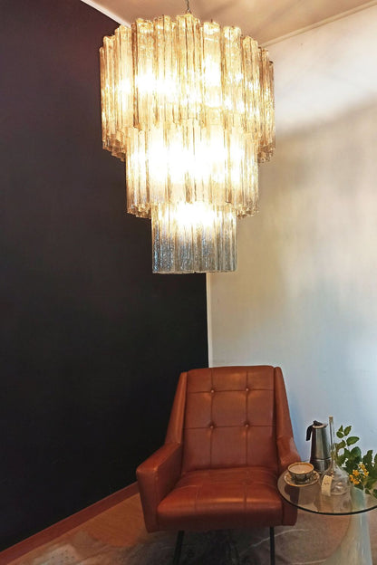 Art Smoked Glass Tube Chandelier - view 5 | everlamps