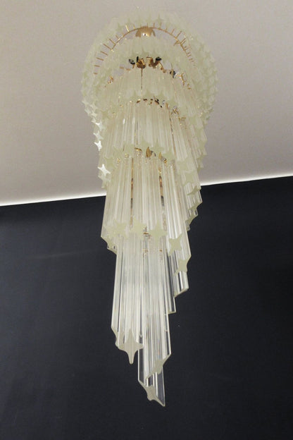 Art Style Spiral Glass Chandelier - view 9 | everlamps