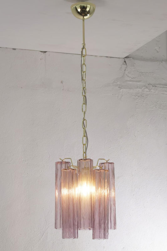 1990s Art Amethyst Glass Chandelier - view 2 | everlamps