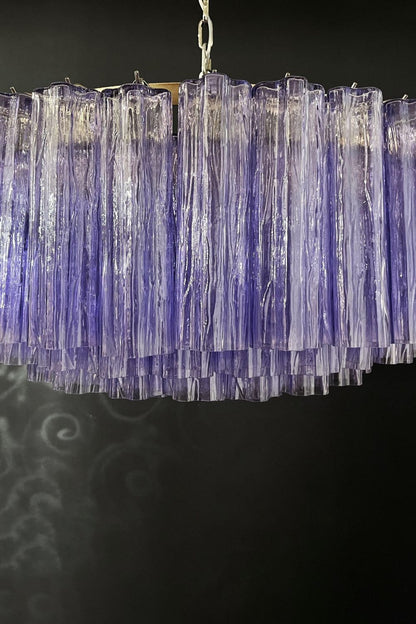 Italian Modernist Purple Art Glass Tube Chandelier - view 14 | everlamps
