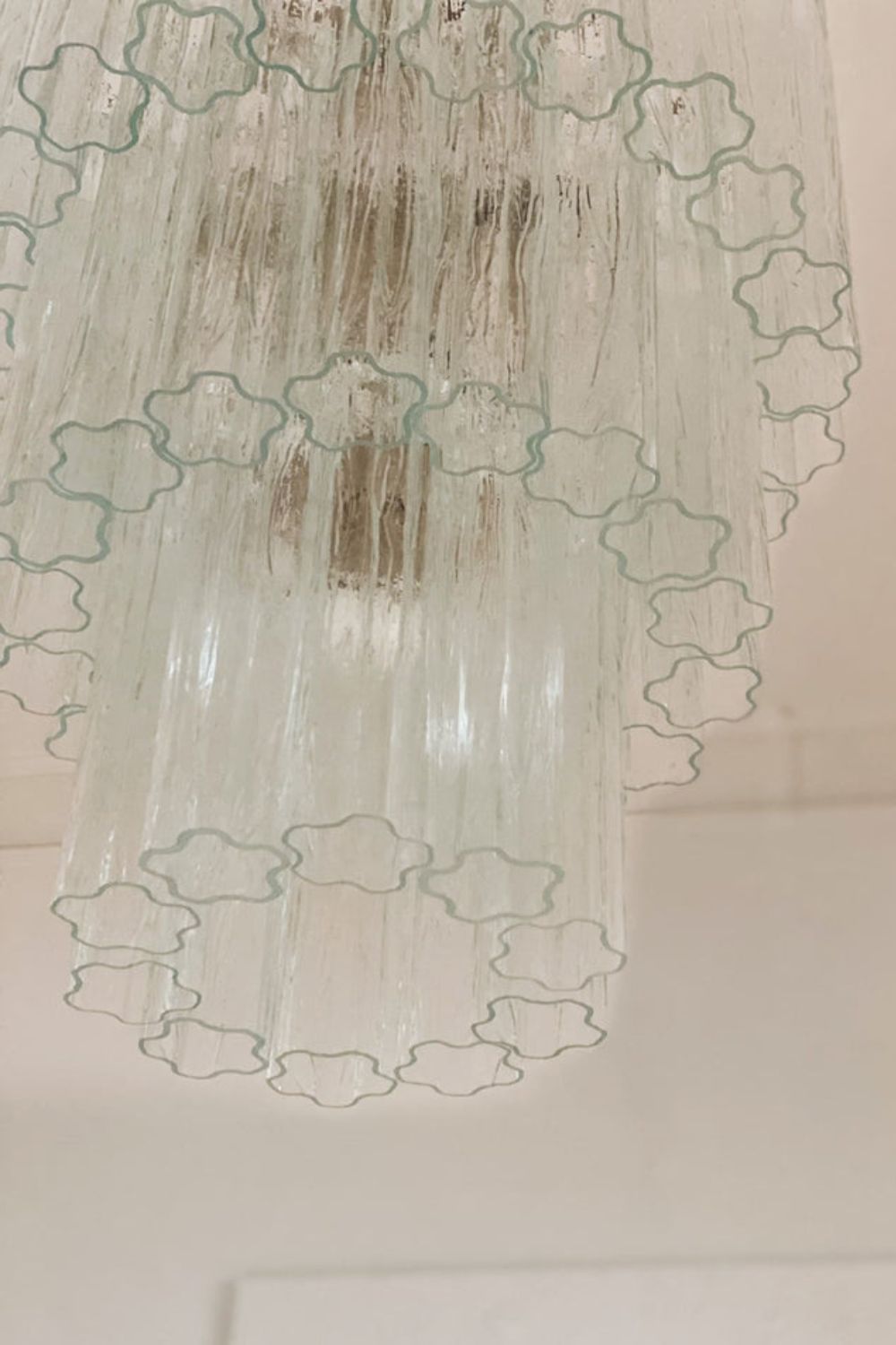 52-Tube Clear Art Glass Chandelier - view 9 | everlamps