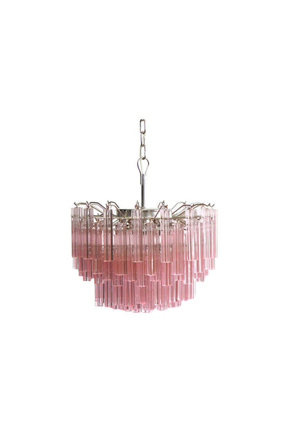 Venetian Pink Crystal Tube Art Chandelier | everlamps