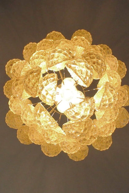 Art Handcrafted Golden Glass Chandelier - view 11 | everlamps