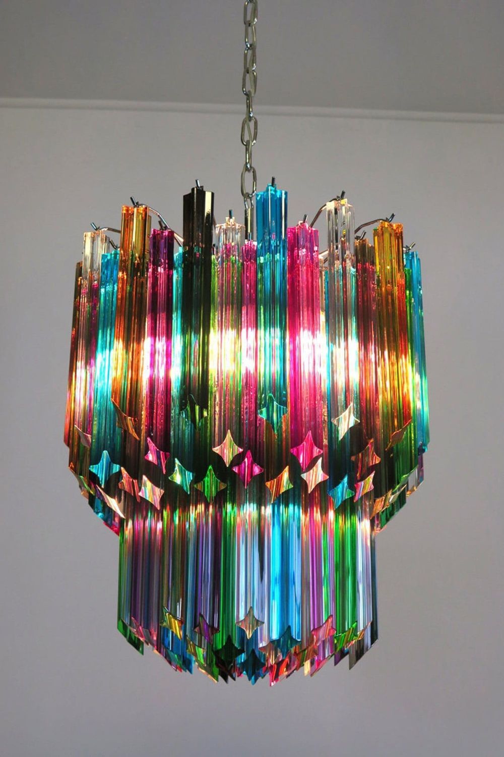 Quadridri Multicolor Prism Chandelier - view 7 | everlamps