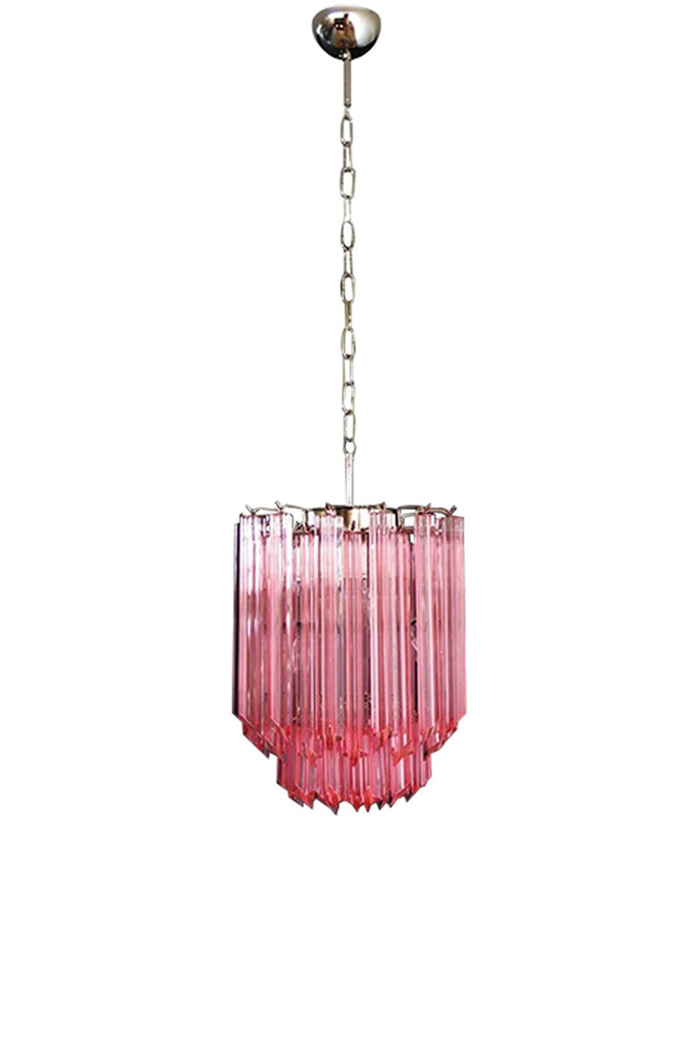Art Pink Quadriedri Glass Chandelier | everlamps