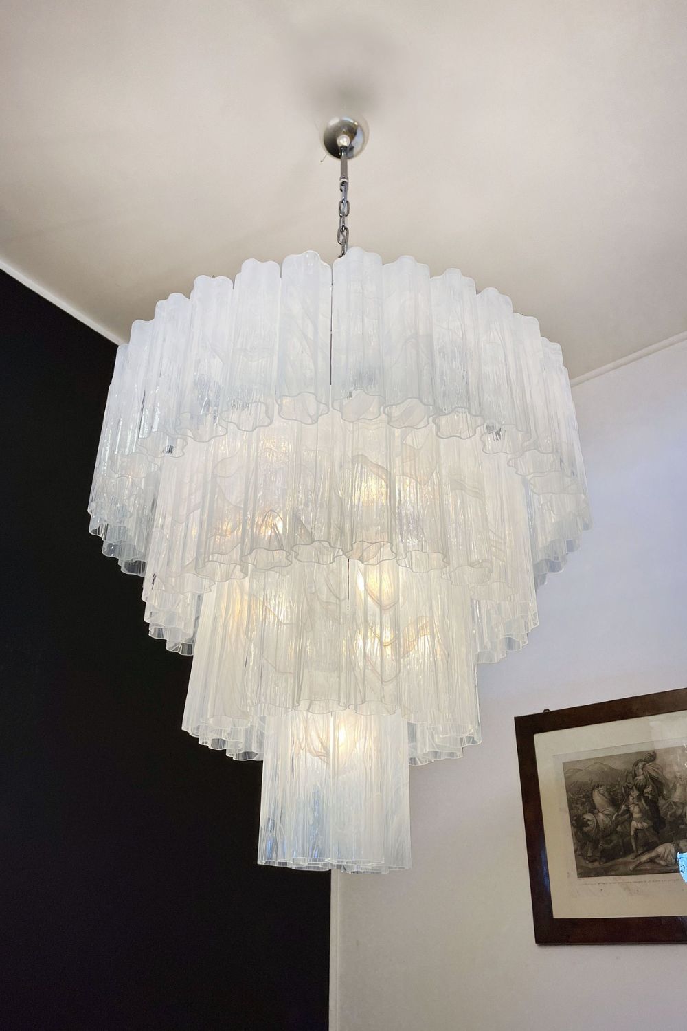 Art White Glass Tube Chandelier – 78 Pieces - view 8 | everlamps