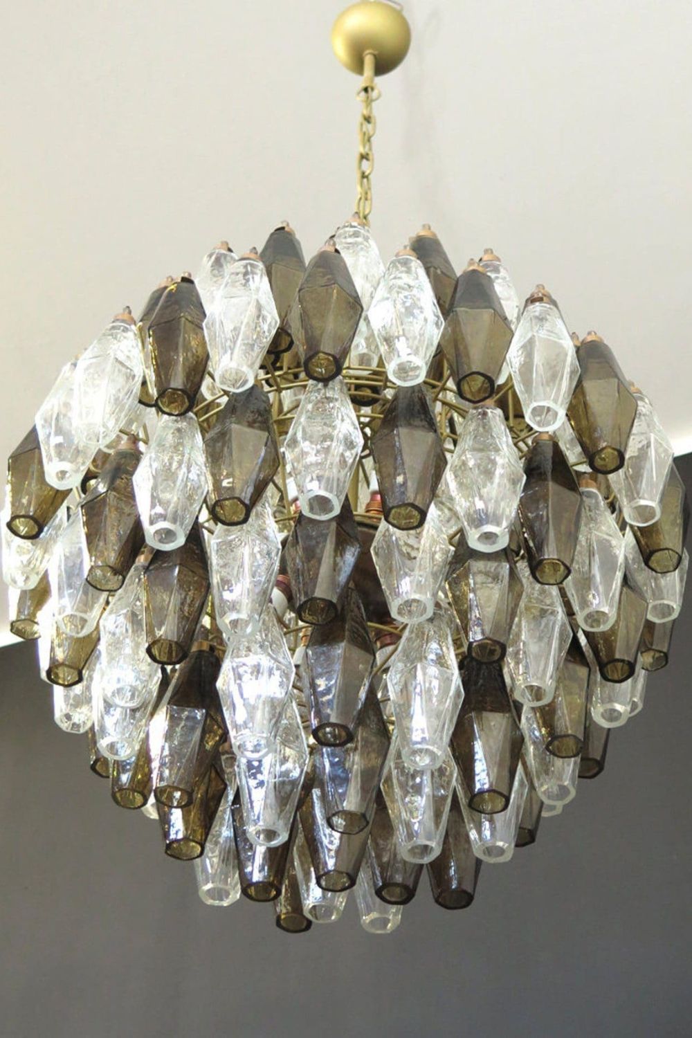 Art Poliedri Smoked Globe Chandelier - view 6 | everlamps