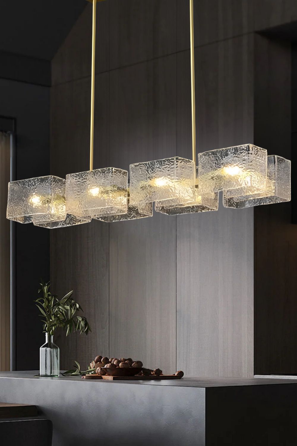 long water ripple Chandelier - view 2 | everlamps