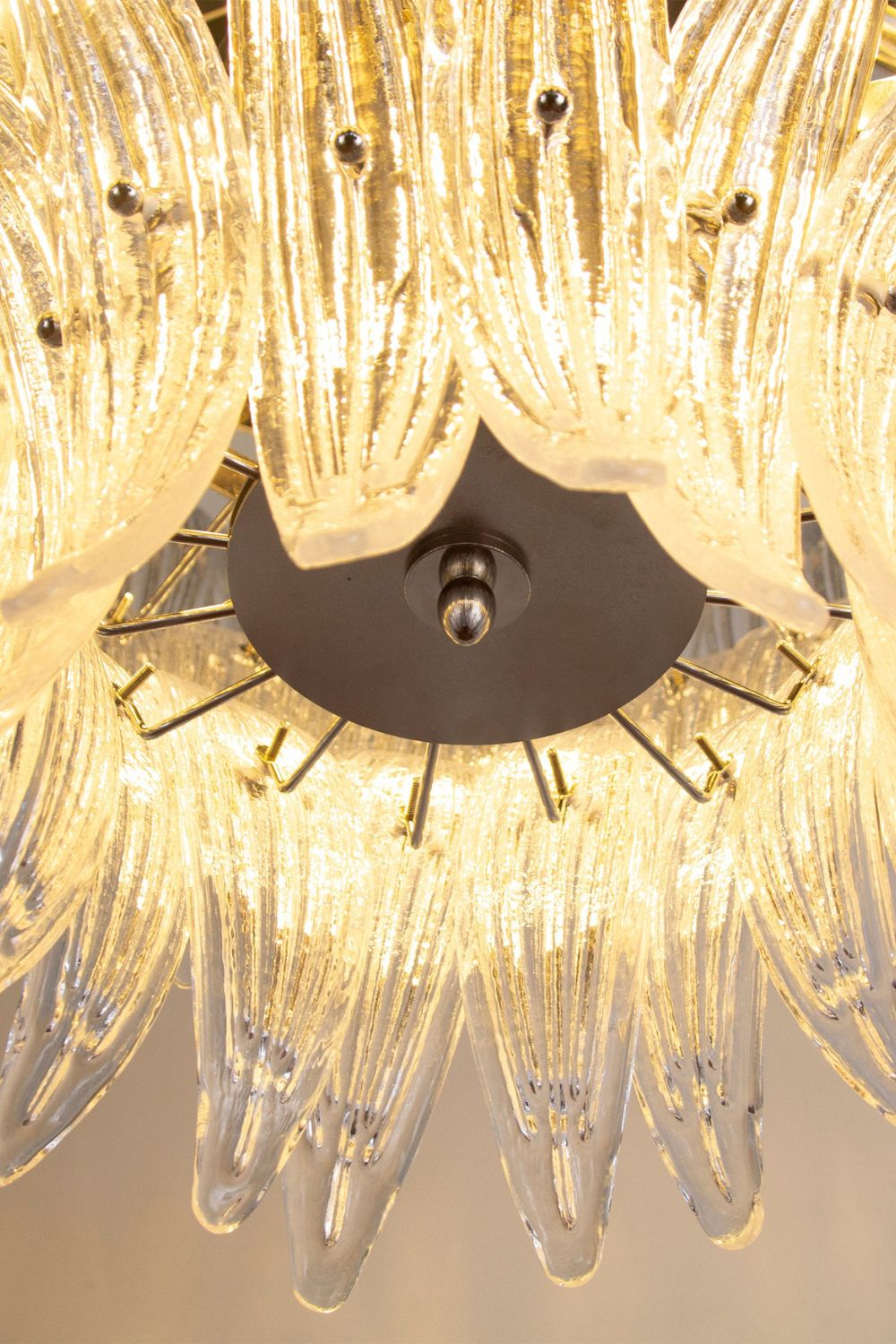 Italian Art Glass Palm Leaf Chandelier - view 10 | everlamps