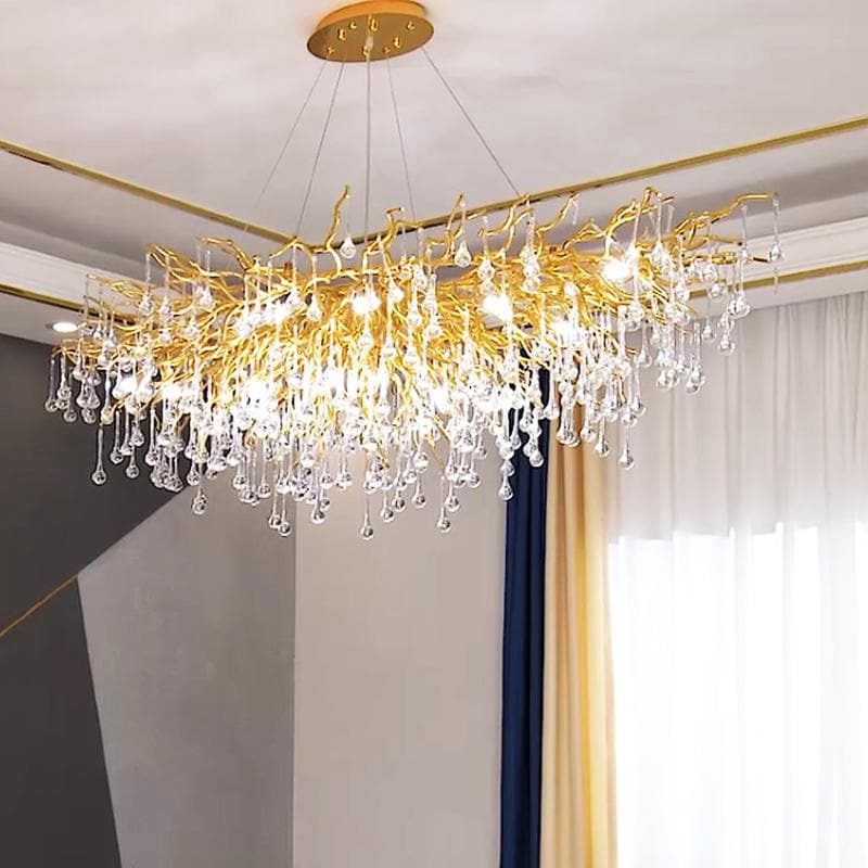 Teardrop Branch Tree Crystal Chandelier