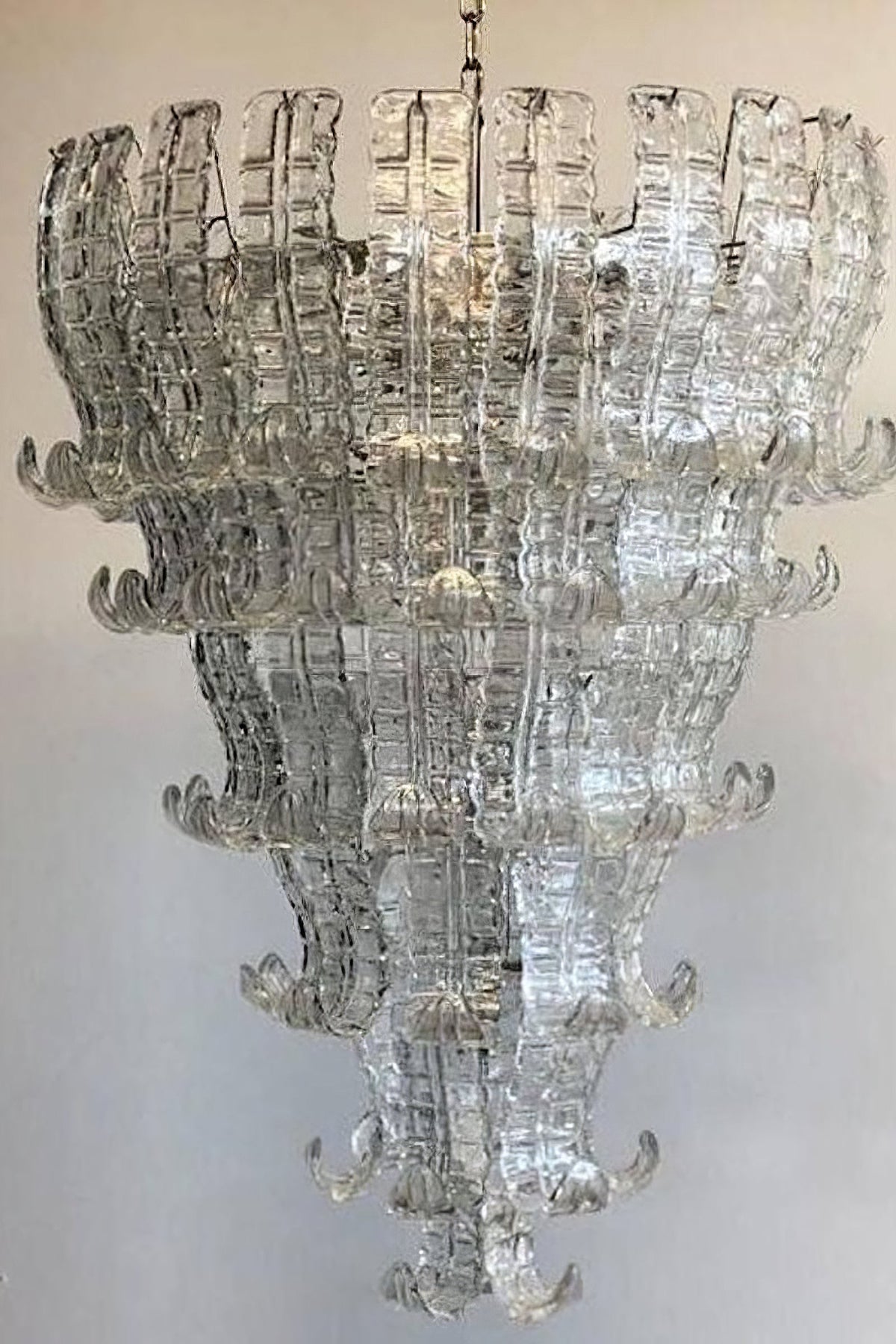 Grand Art Felci Leaf Glass Chandelier - view 10 | everlamps