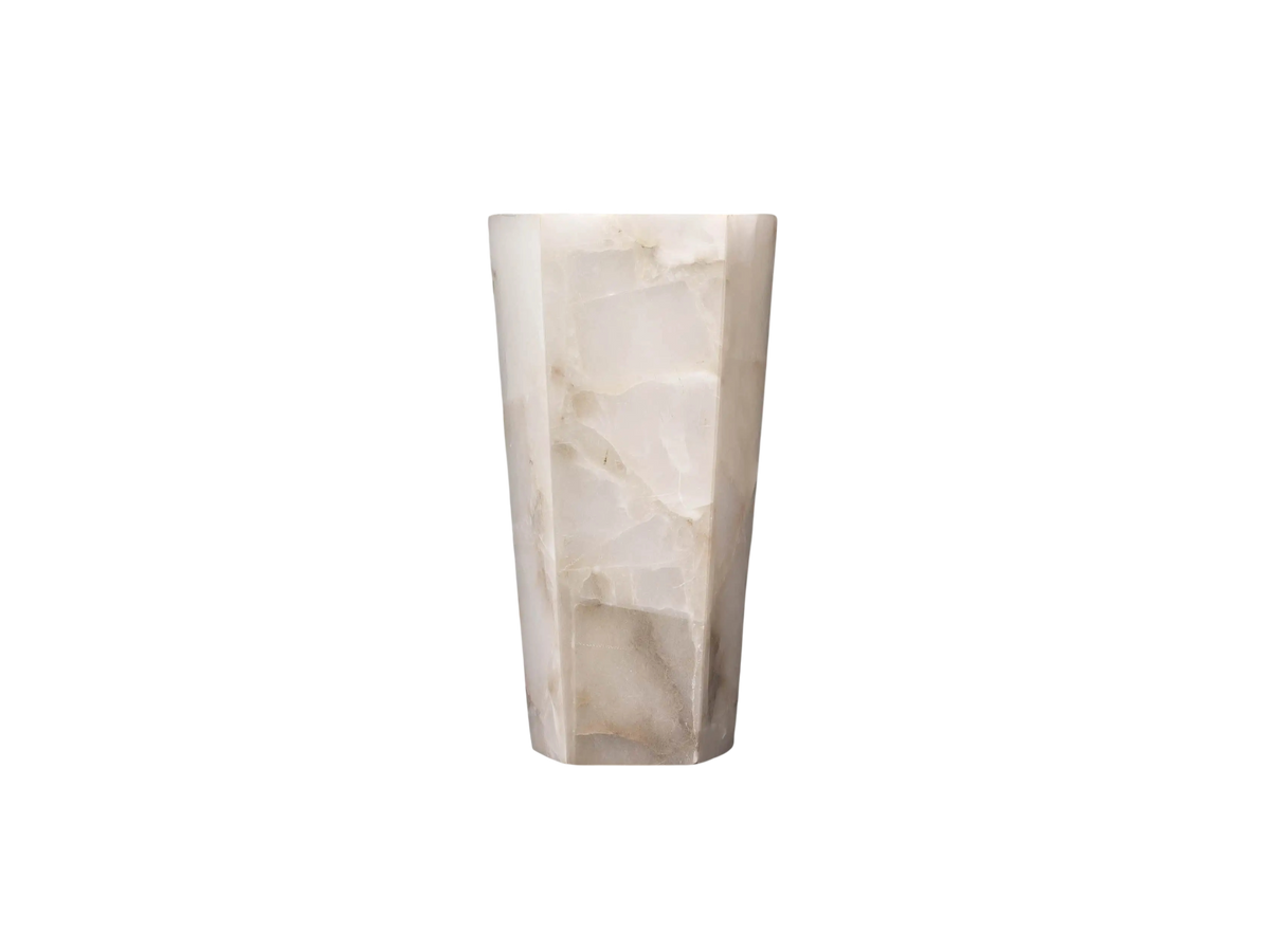 Alabaster Large Hexagonal Sconce