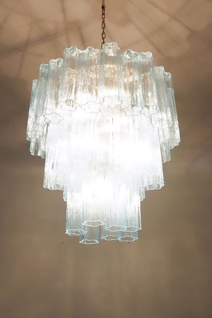 Three-tier Art Venetian blue glass chandelier - view 6 | everlamps