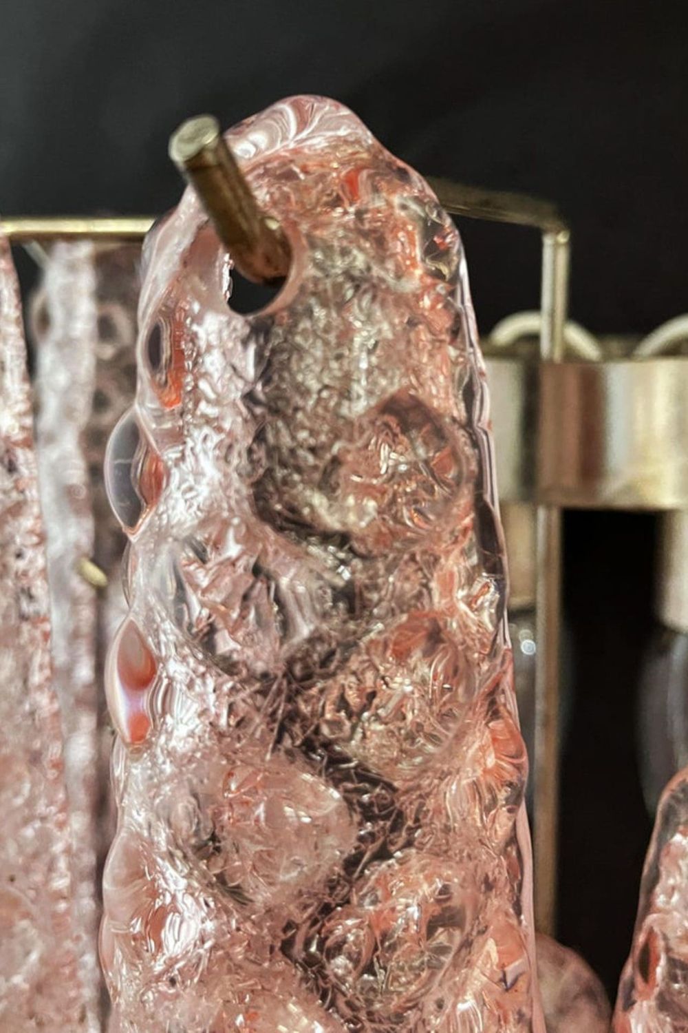 1970s Pink Art Glass Petal Wall Lamp - view 12 | everlamps