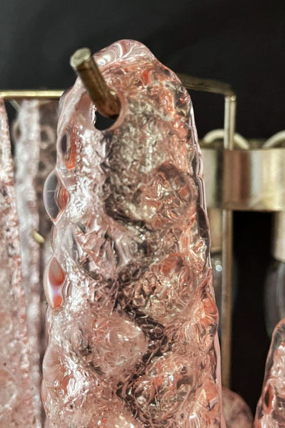 1970s Pink Art Glass Petal Wall Lamp - view 12 | everlamps