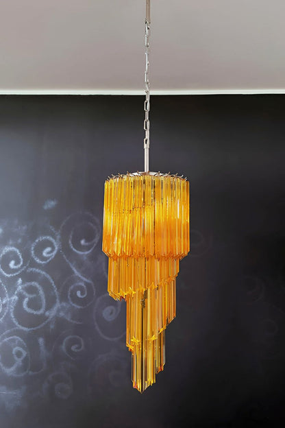 Amber Murano Glass Prism Spiral Chandelier - view 5 | everlamps