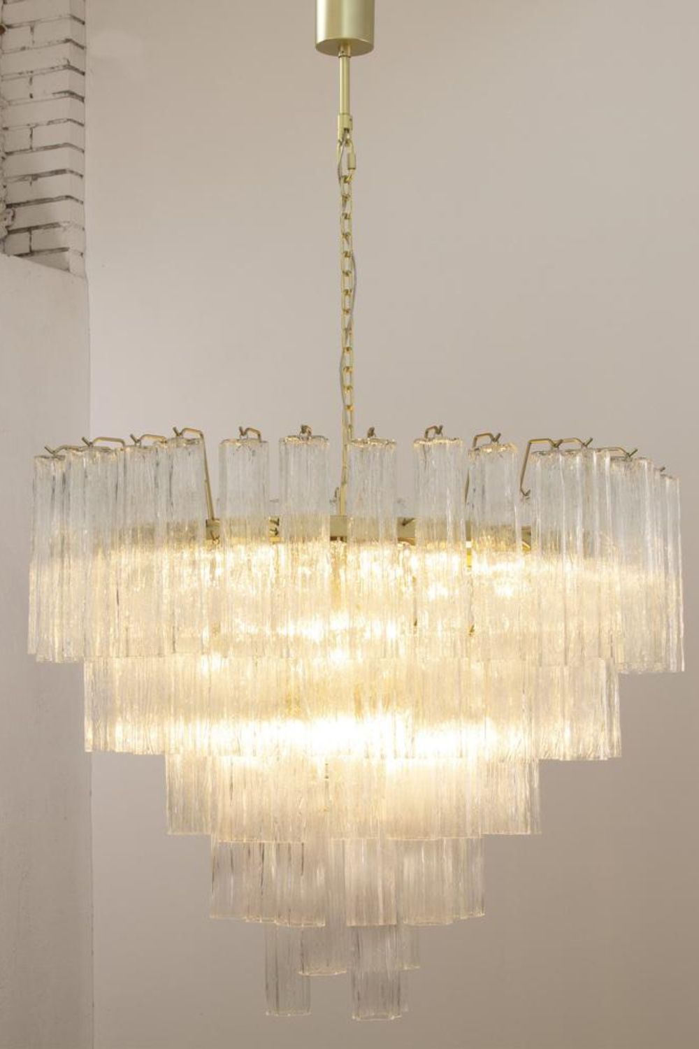 1990s Tronchi Art Glass Cascade Chandelier - view 2 | everlamps