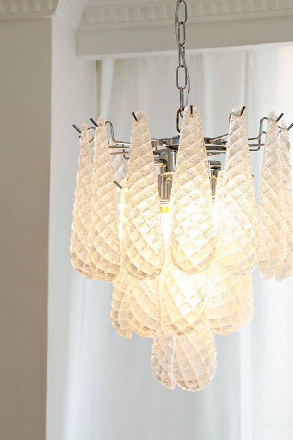 Murano Honeycomb Glass Chandelier - everlamps