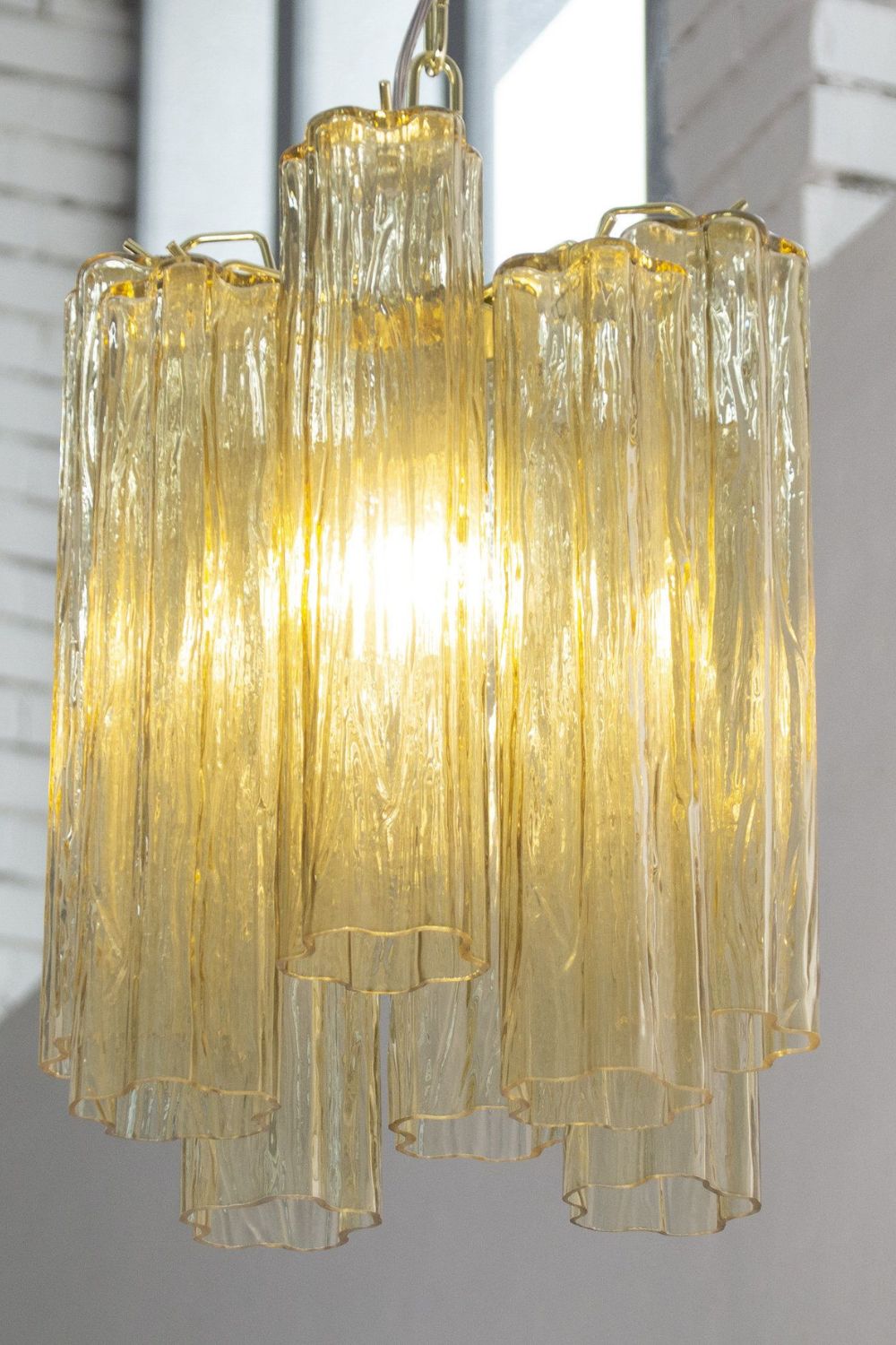 Italian Amber Art Tronchi Glass Pendant Light - view 5 | everlamps
