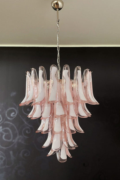 Art Blush Pink Glass Petal Chandelier - view 10 | everlamps