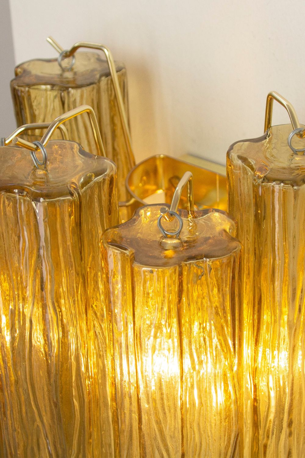 Italian Art amber glass tube wall lamp - view 7 | everlamps